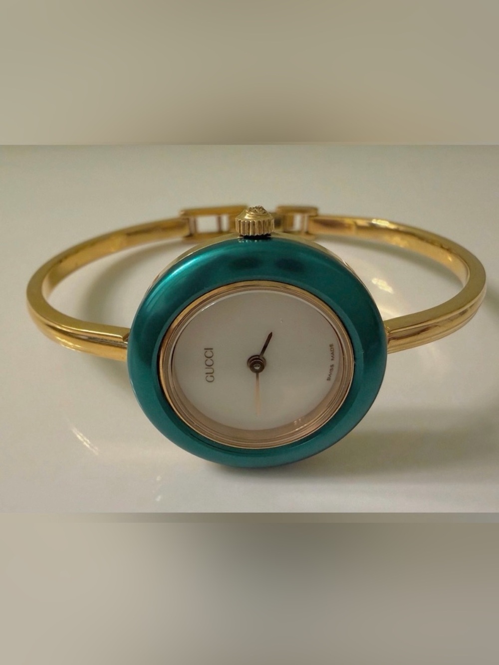 Gucci Green Metal Bezel “Only"~Gucci Watch Bezel 1100-11/12.2-1200-No Watch